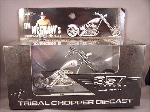 Tim McGraw Chopper Motorcycle Diecast 1/18 357 Customs Tribal Bike