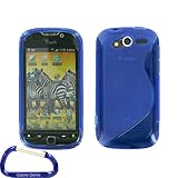 Gizmo Dorks TPU Gel Case Cover (Blue) with Carabiner Key Chain for the T-Mo ....