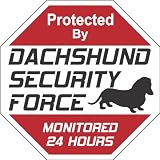 Dachshund Dog Yard Sign Security Force Dachshund