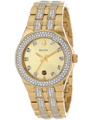 Bulova Womens 98M114 Crystal Watch