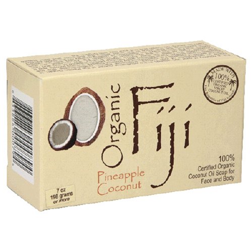 Organic Fiji Coconut Oil Soap, For Face and Body, 100% Certified Organic, Pineapple... by Organic Fiji