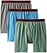 Champion Men's 3-Pack Active Performance Regular Leg Boxer Briefs, Mykonos/Ebony/Eden Heathers, Medium