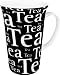 Konitz Tea Writing on Black Mega 19-Ounce Mug, White on Black