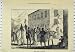 1876 STREET SCENE GIBRALTAR BUILDINGS ANTIQUE PRINT