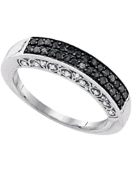 0.51CTW-DIA BLACK DIAMOND BAND