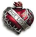 TRUE LOVE BANNER in SILVER Belt Buckle Flaming Heart Sweetheart