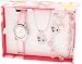 Ravel Mädchen Kinderuhr,Halskette,Armband/Armkettchen,Kinder Kitty/Kätzchen,Kette,Rosa/Pink,Silber,Strass, inklusive Geschenkbox