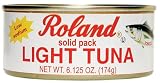 Roland Solid Tongol Tuna, Low Sodium, 6.125-Ounce Tins (Pack of 48)