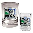 Major League Soccer Logo MLS Rocks Glass and Square Shot Glass Set - Primary Logo by Great American Products