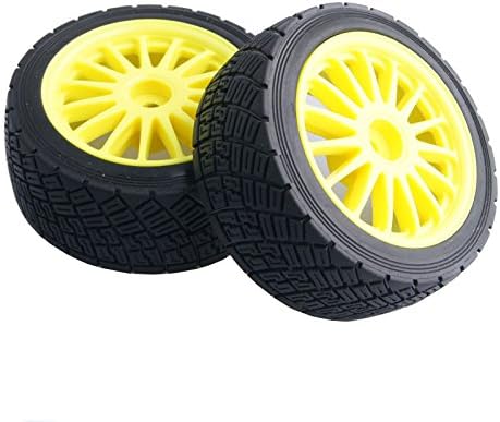 WR8 Tarmac Wheel With Tires For HPI Rally Off-Road WR8 Tyres Pack Of 4 Yellow