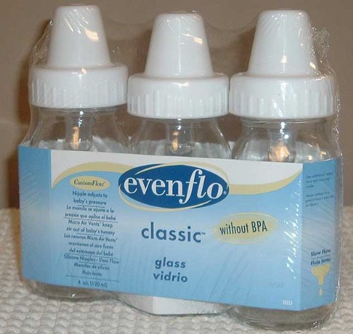 Best Price Evenflo 3 Pack Classic Glass Bottle, 4-Ounce