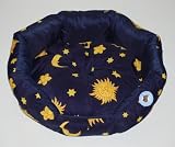 Eigenschaften WILMA Heimtierprodukte  / WILMA Liegebett rund Gr. XL Blau/Gelb 90cm #2054-12