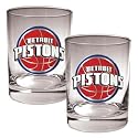 NIB Detroit Pistons NBA 2pc Rocks Glass Cup Set