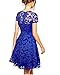 Miusol Women's Retro Hepburn Style Half Sleeve Swing Bridesmaid Dress, Black, XL