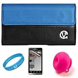 Blue & Black Portola Executive Leather Holster Carrying Case with Fixed Bel ....