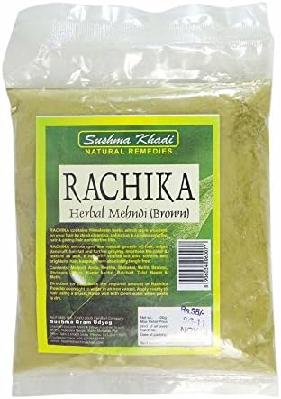 New Sushma Khadi Natural Remedies Rachika Herbal Mehandi Powder (Brown) 100g