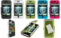 Apple iPhone Aircraft Aluminum Metal Case - Bundled with Full Frontal Touch Screen Protector Shield - Available in 5 Color Choices (Compatible with 1st Generation ONLY)