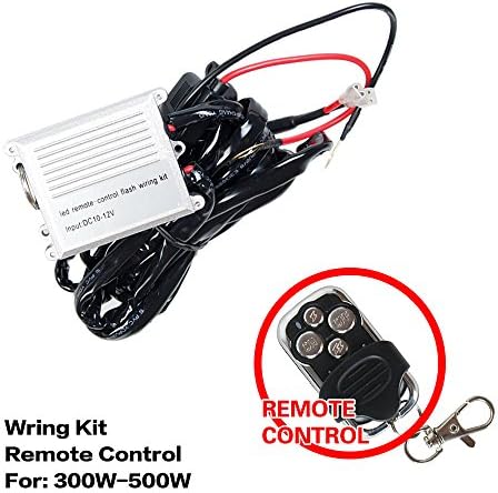 LITE-WAY Big Power 500w Remote Wireless Control Switch Light Bar Wiring Harness Kit Alloy Cotrol Box Offroad 40Amp Relay (Remote Wiring)