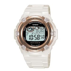 Casio Women's Baby-G Solar Atomic White Band Watch #BGR3000J-7A