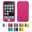 HOT PINK Apple iPod Touch 3 3G 3rd Generation 16GB 32GB 64GB CANDY Silicone Case Skin Cover+ Free Screen Protector (Many Colors Available)