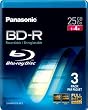 Panasonic LM-BRU25LAE3 25GB Write Once Blu-ray Media 1-4xSpeed Video Box -3 per Pack
