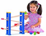 Eichhorn 100002027 - Holz Rollbahn inklusive 6 Rollelementen, 51x37 cm, aus Buchenholz -