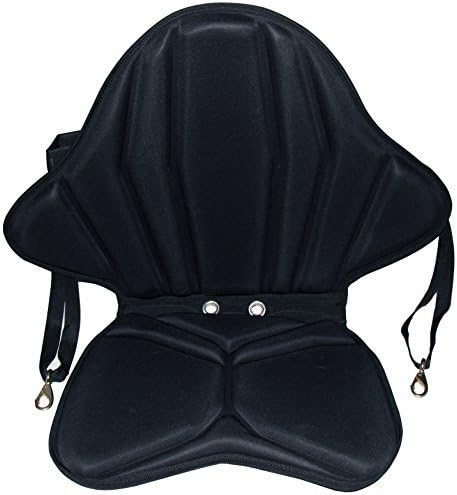 Molded Foam Kayak Seat Back With Zipper Back Pack Fishing Rod Holder and Safety Reflective fits Hobie Mirage peg holes fits for paddle kayak QUEST 11