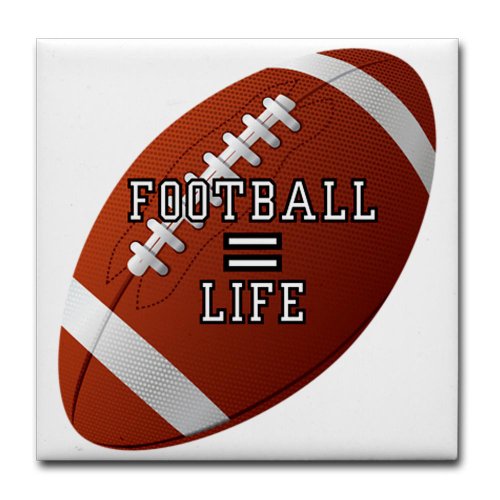 Tile Coaster (Set 4) Football Equals Life