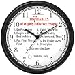 All of THE 7 HABITS #1 (English Text) - Wall Clock from THE 7 HABITS - CLOCK COLLECTION by WatchBuddy Timepieces (Hunter Green Frame)