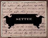 Settee by Rolland Designs. CANVAS with 3/4 inch bars. 12.61 inches width by 9.68 inches height. Highest Quality Art Poster Print