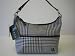 Lauren by Ralph Lauren Small houndstooth Hobo in Black with a Touch of Red