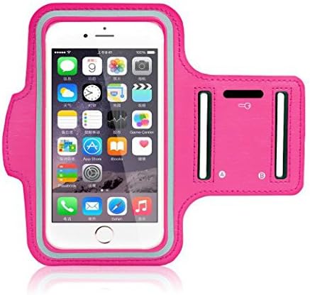 iPhone Armband, Tekace Sporty Armband with Key Holder for iPhone SE, iPhone 5S, iPhone 5C, iPhone 6S (Pink)