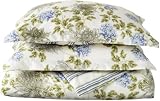 Divatex Waterflower Microfiber Duvet Twin Mini Set, Ivory/Blue
