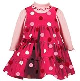 New Triple Tiered Bright Pink Dotted Corduroy Dress ~ 2T to 4T