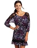 IMAGE OF XOXO Juniors Animal Print Chiffon Dress, Purple, Medium
