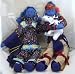 Blue Wolf and Little Bird Friendship Dolls by Aural Martin