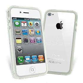 Clear Gel Bumper Case for Apple iPhone 4 with Screen Protector