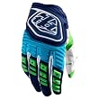 Troy Lee Designs GP Men's Motoross Motorcycle Gloves w/ Free B&F Heart Sticker Bundle - Navy/Orange