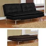 Matrix Double Cushion Convertible - Sebu Collection (Black) (37.4"H x 49.5"W x 29.4"D)