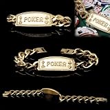 Poker Gold Link Non-Engraved Poker Bracelet