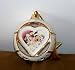 Disney Fine Porcelain Victorian Mickey & Minnie Cut Out Christmas Ball Ornament~Exclusive Theme Parks Edition