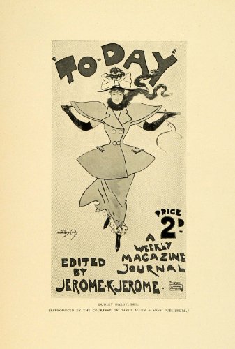 1895 Print Dudley Hardy Art Nouveau Poster To-Day, A Weekly Magazine Journal - Original Halftone Print