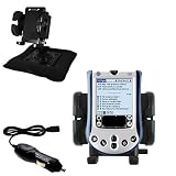 PalmOne m130 Auto Bean Bag Dash Holder with Car Charger - Uses Gomadic TipExchange