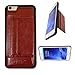 Zakix Premium PU Leather iPhone 6s/6 Plus Wallet Case w/ 2 Credit Card Slots & Kickstand - PET Screen Protector Incl.