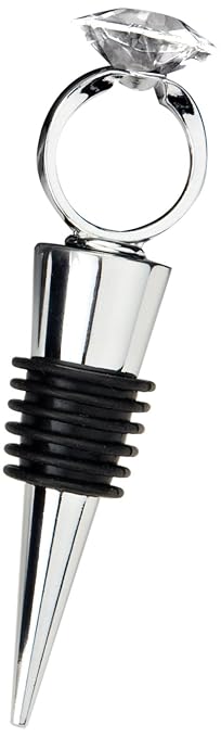 Diamond ring wine stopper wedding favors