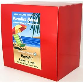 Certified Organic Coffee Espresso Pods, ESE for Home Espresso Machines, 24 Pods, From Aloha Island