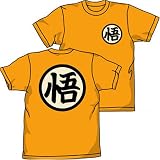 ドラゴンボール 悟空抜染 Tシャツ オレンジ ： サイズ L