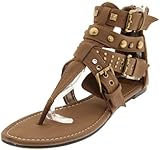 IMAGE OF Miss Me Women's Dita-18 Thong Sandal,Brown,5.5 M US