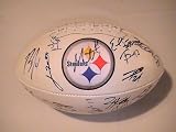 2011 Pittsburgh Steelers Team Signed Autographed Full Size Football Ward,Wallace,Roethlisberger Coa + Hologram