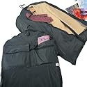 Travel Garment Bag Full Length w/ Pockets In Black Nylon (06708) by Whitney Design